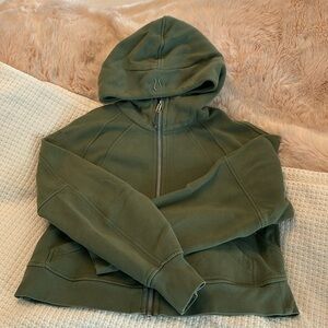 EUC lululemon Scuba Oversized Full-Zip Hoodie XS/S Green